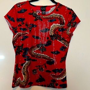 Sequined International Concepts Top (L)